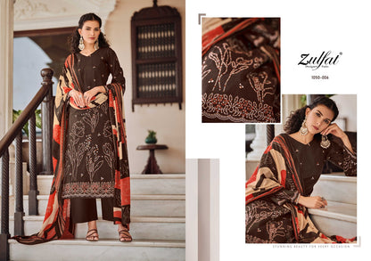 New Shanaya Zulfat Designer Cotton Karachi Salwar Suits Exporter Gujarat