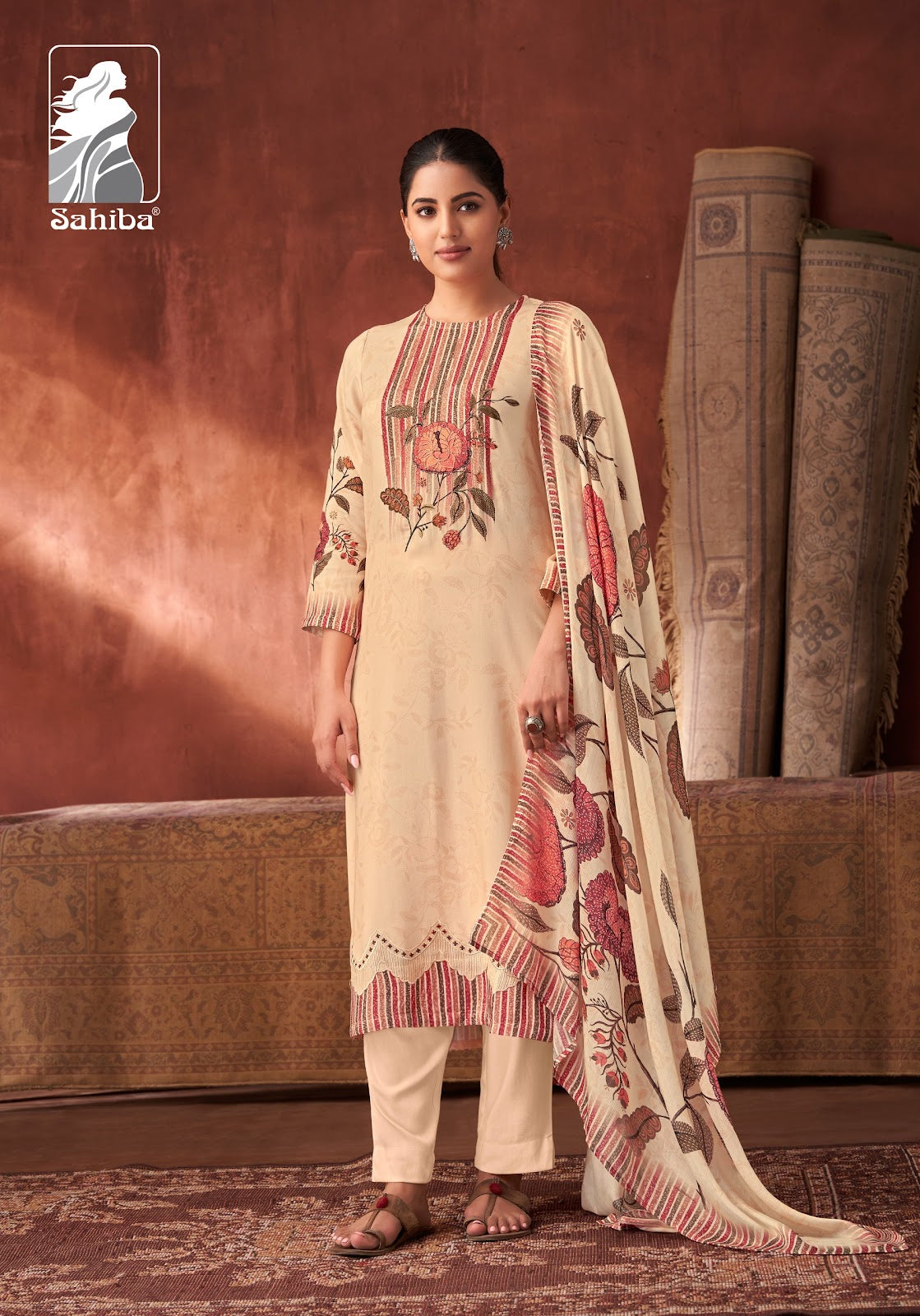 New Shenaz Sahiba Muslin Silk Pant Style Suits Wholesaler Gujarat