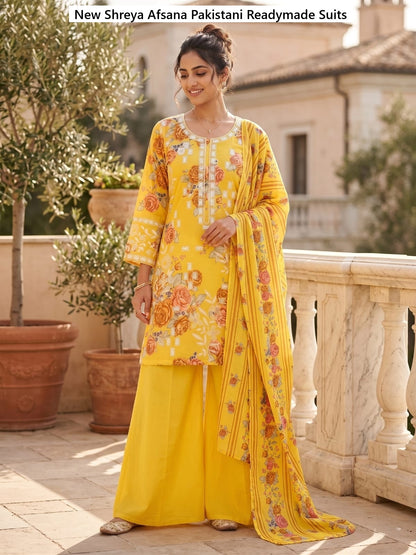 New Shreya Afsana Lawn Pakistani Readymade Suits Supplier Ahmedabad
