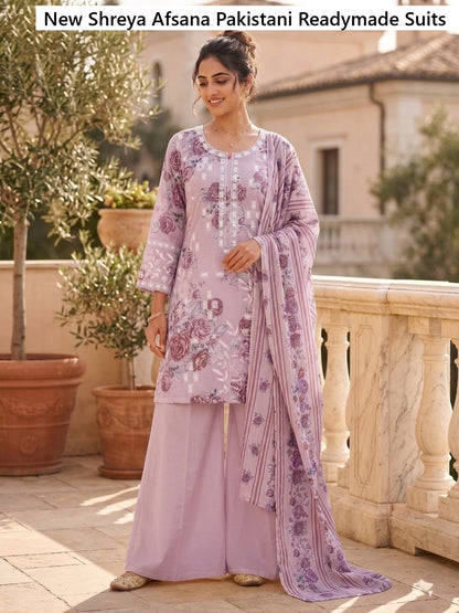New Shreya Afsana Lawn Pakistani Readymade Suits Supplier Ahmedabad