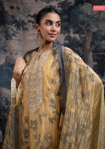 New Shula Naariti Organza Pant Style Suits Wholesaler Ahmedabad