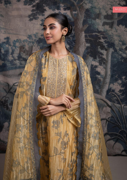 New Shula Naariti Organza Pant Style Suits Wholesaler Ahmedabad