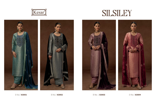 New Silsiley Kesar Woven Silk Velvet Suits Supplier
