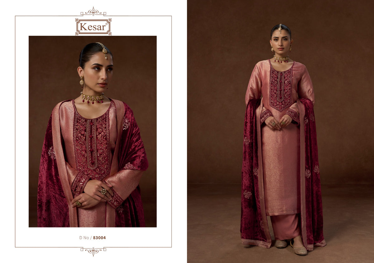 New Silsiley Kesar Woven Silk Velvet Suits Supplier