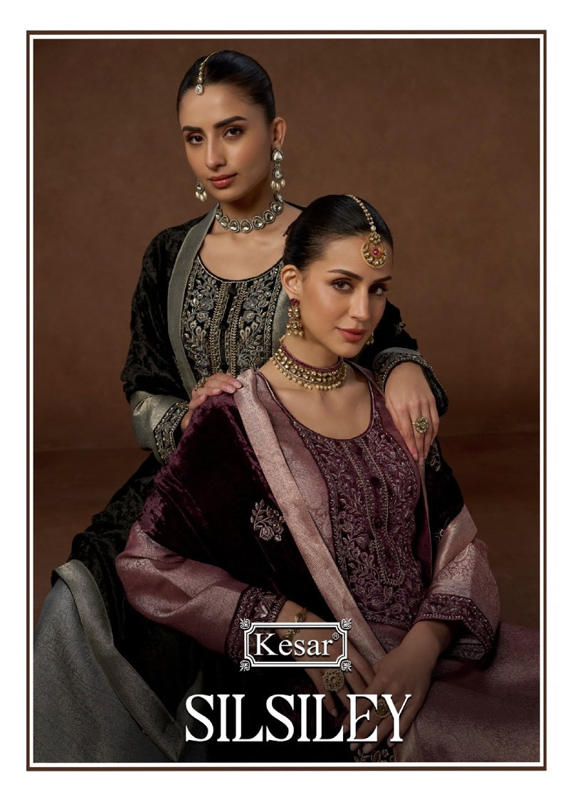 New Silsiley Kesar Woven Silk Velvet Suits Supplier