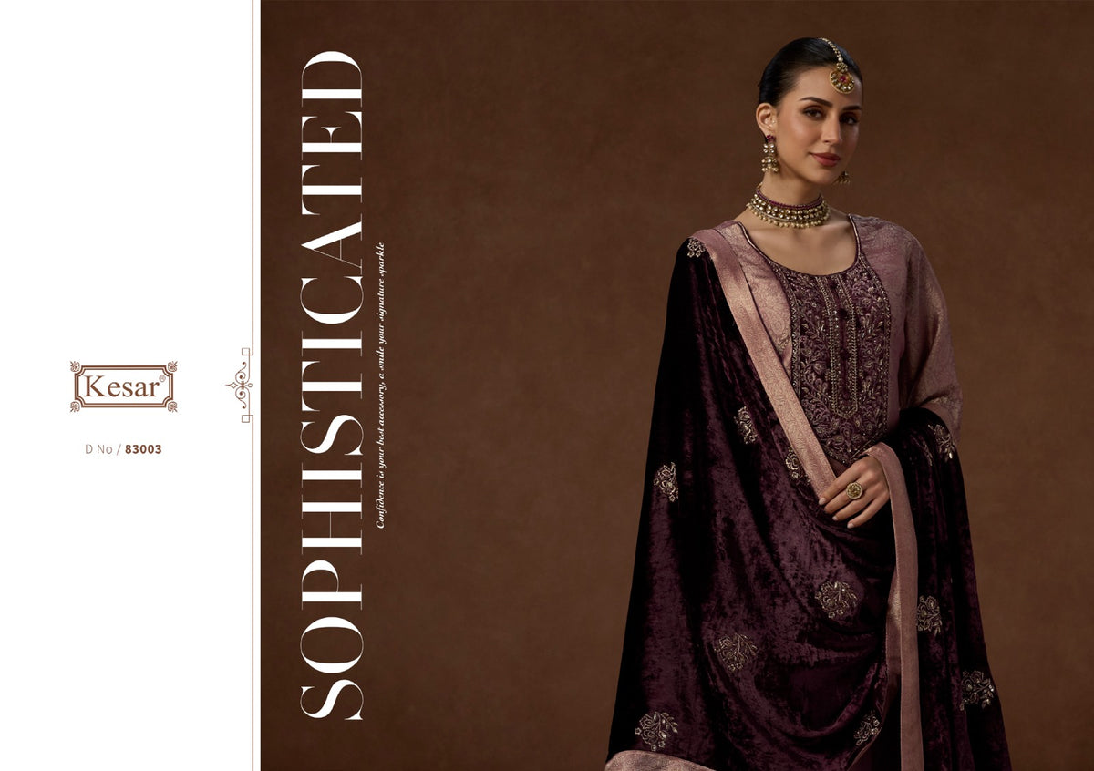 New Silsiley Kesar Woven Silk Velvet Suits Supplier