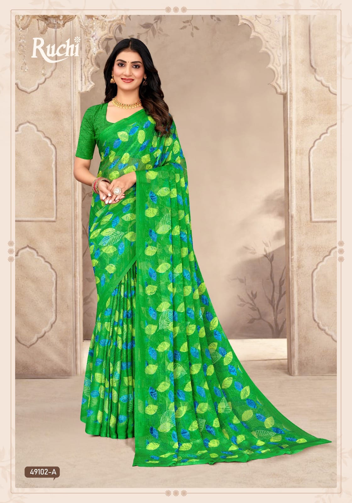 New Star Chiffon 200 Ruchi Sarees Manufacturer Gujarat