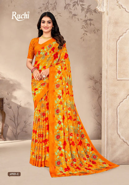 New Star Chiffon 200 Ruchi Sarees Manufacturer Gujarat