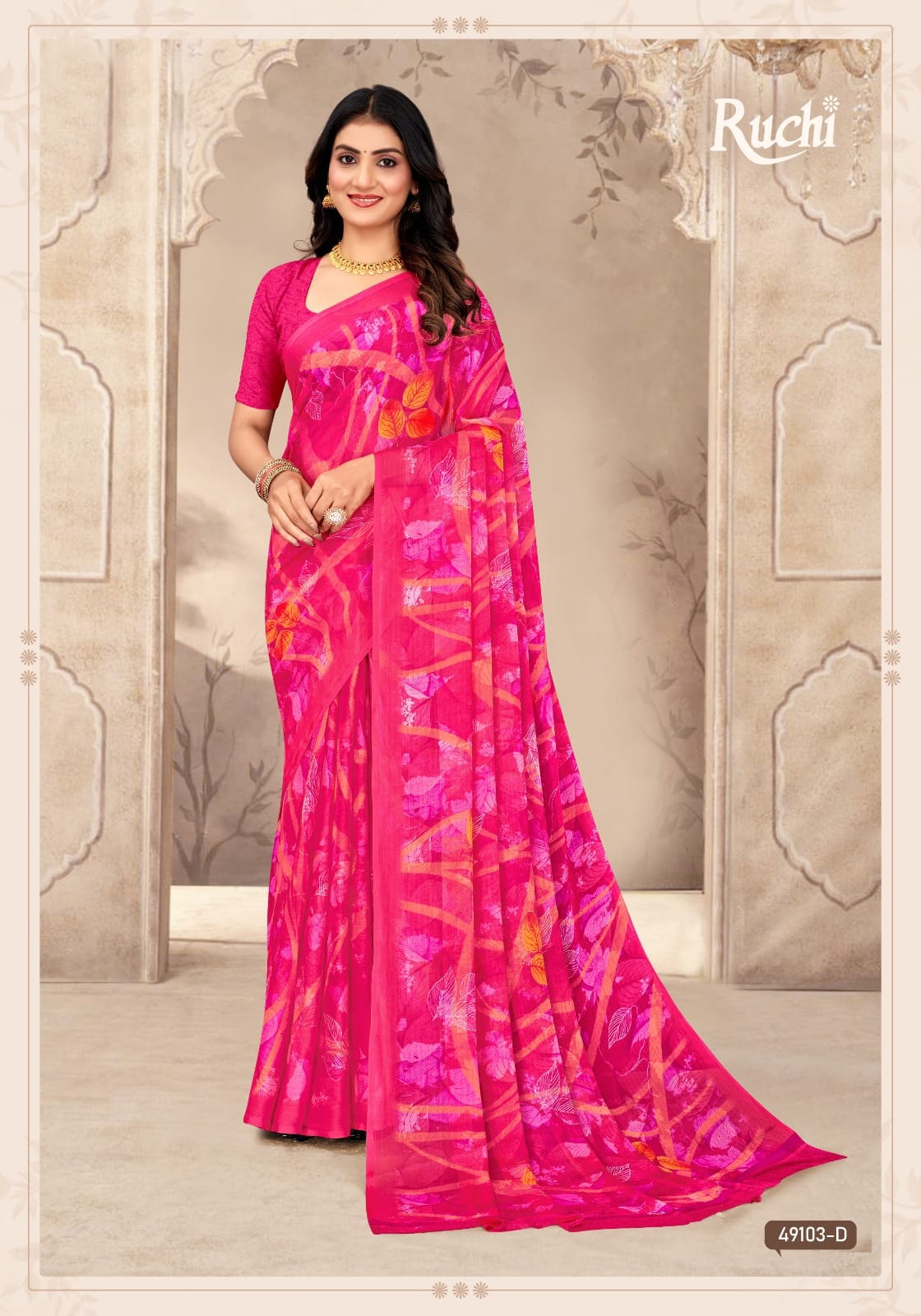 New Star Chiffon 200 Ruchi Sarees Manufacturer Gujarat