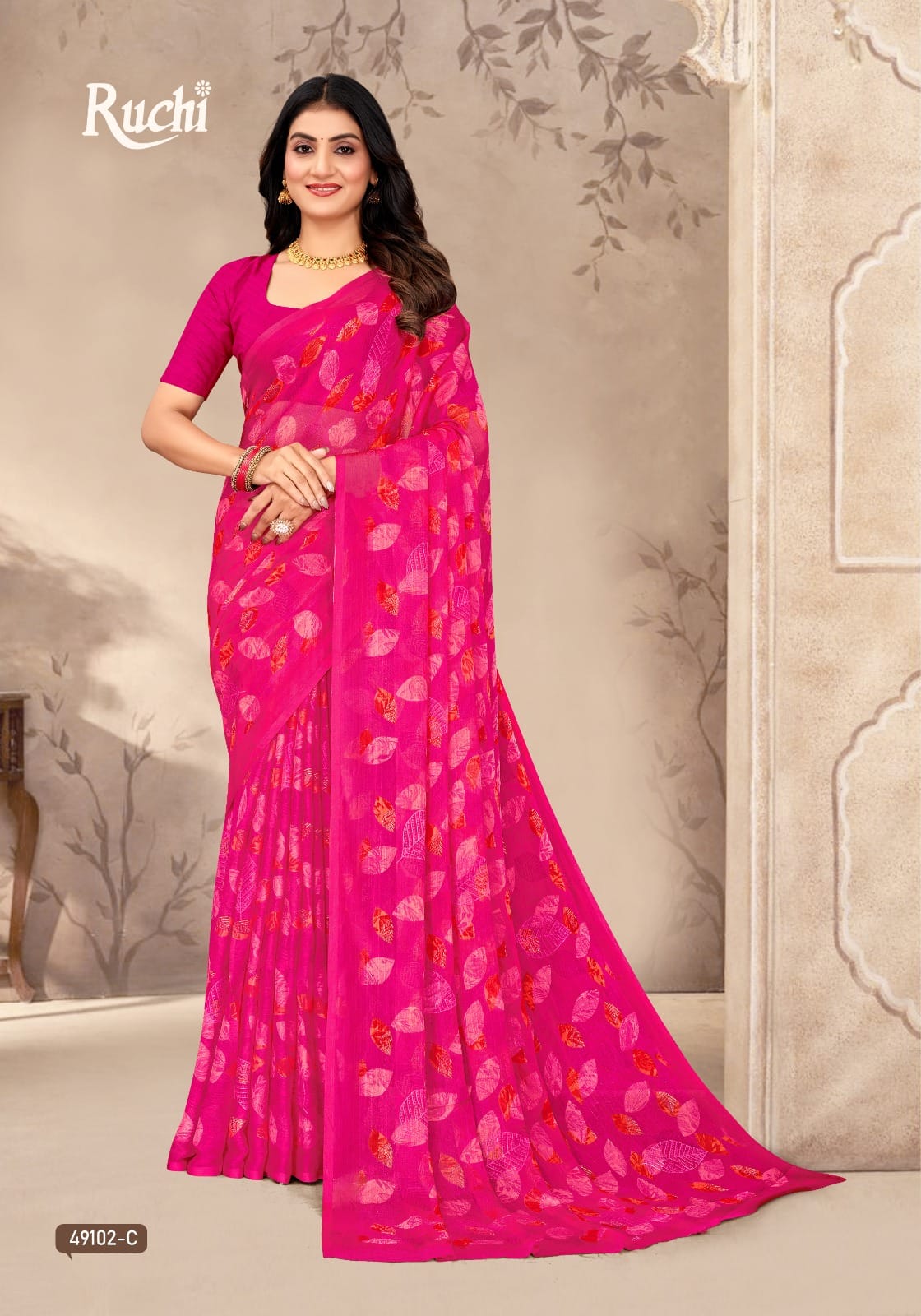 New Star Chiffon 200 Ruchi Sarees Manufacturer Gujarat