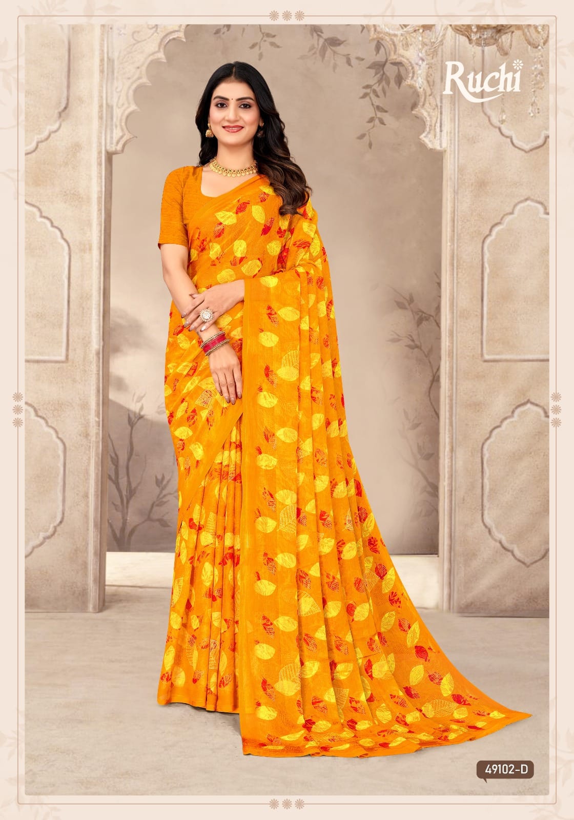 New Star Chiffon 200 Ruchi Sarees Manufacturer Gujarat