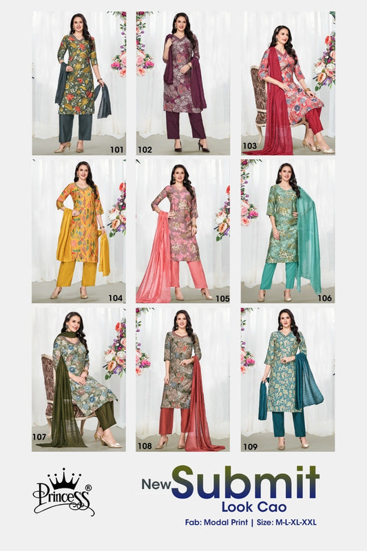 New Submit Look Princess Creation Modal Readymade Pant Style Suits Wholesale
