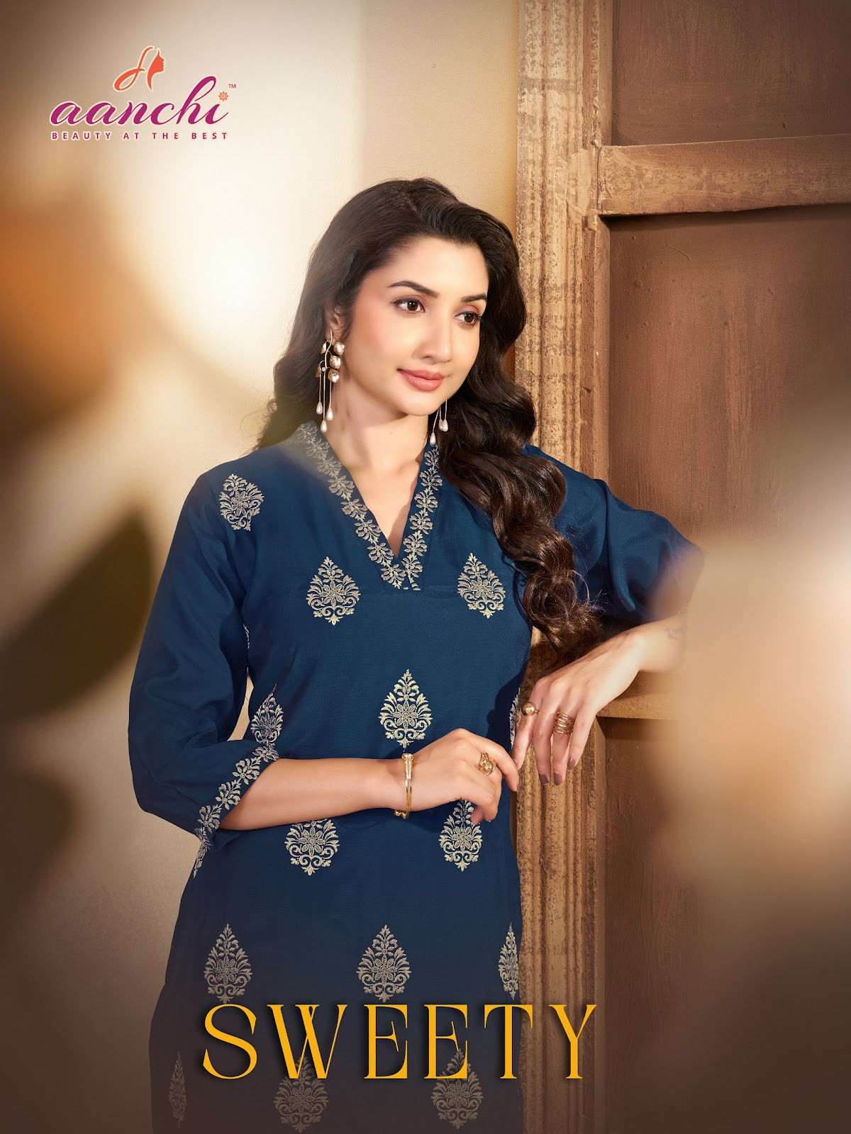 New Sweety Aanchi Straight Cut Kurtis Manufacturer India