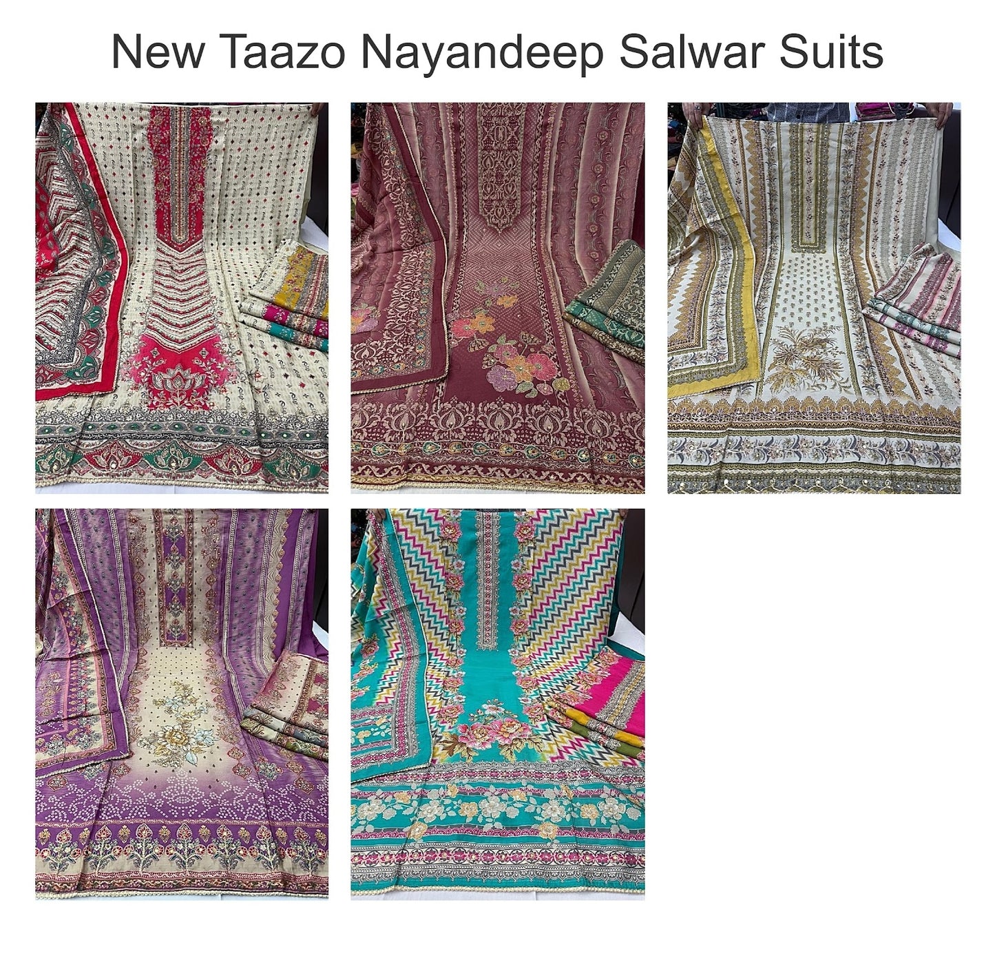 New Taazo Nayandeep Viscose Muslin Salwar Suits Wholesaler Ahmedabad