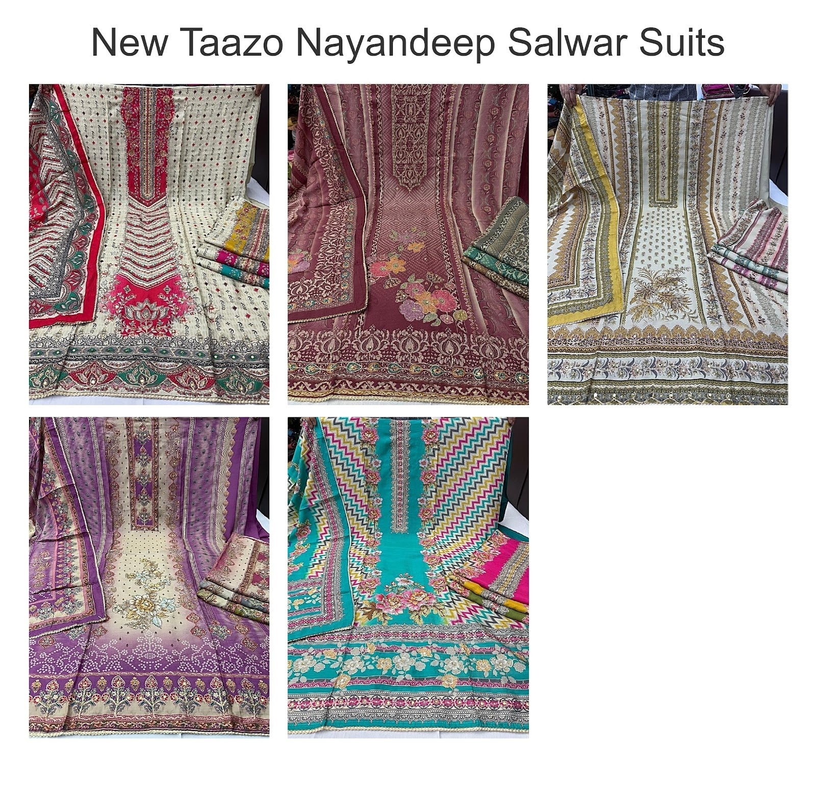 New Taazo Nayandeep Viscose Muslin Salwar Suits Wholesaler Ahmedabad