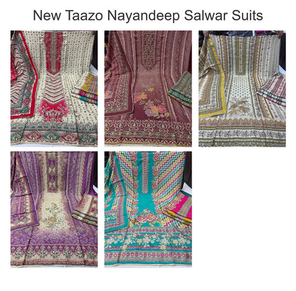 New Taazo Nayandeep Viscose Muslin Salwar Suits Wholesaler Ahmedabad