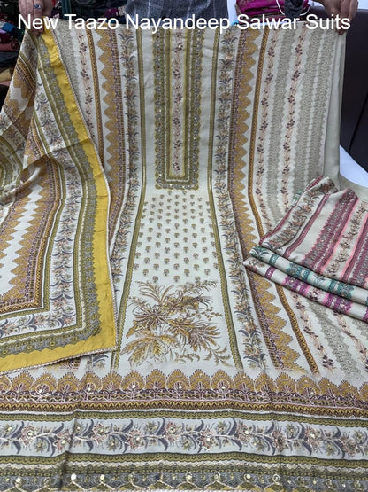 New Taazo Nayandeep Viscose Muslin Salwar Suits Wholesaler Ahmedabad
