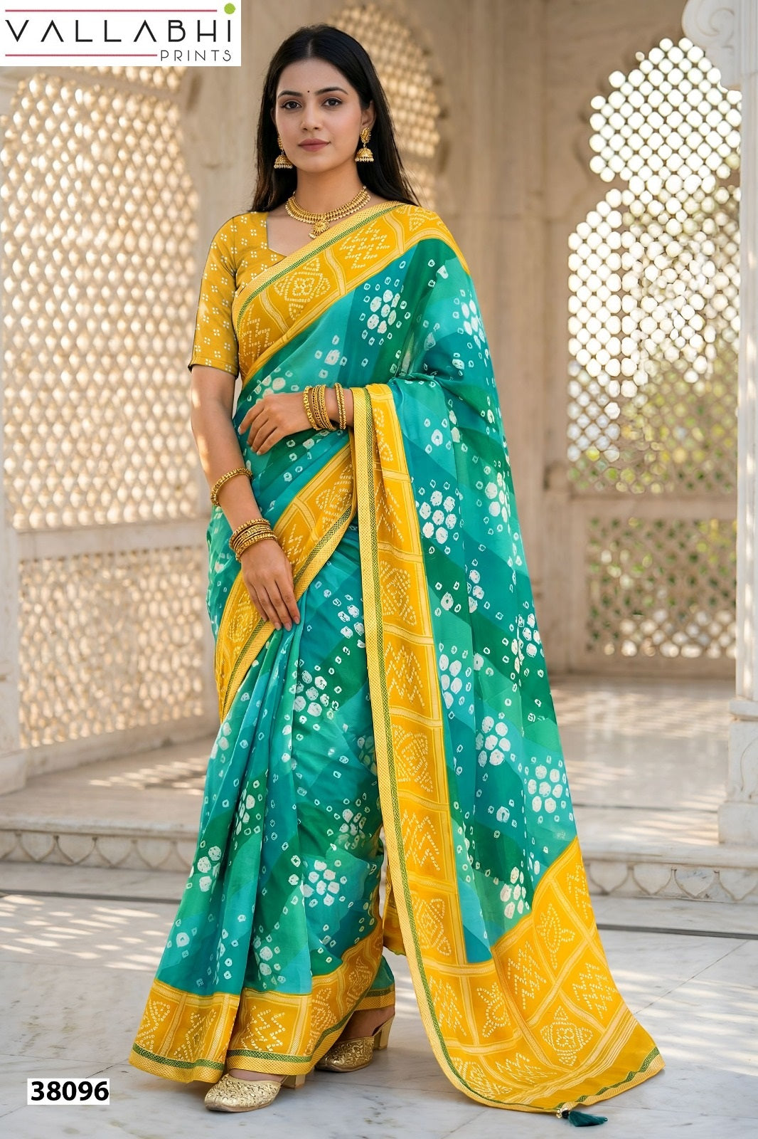 New Tathastu Vallabhi Prints Dull Moss Sarees Manufacturer