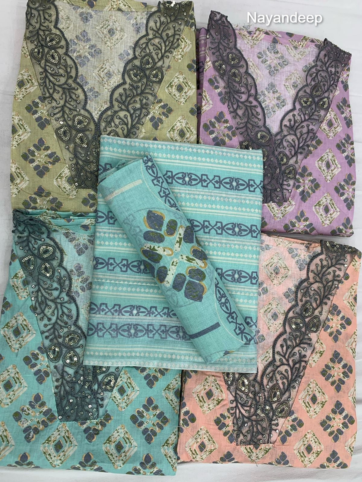 New Tik Tok Nayandeep Cotton Dress Material Wholesaler