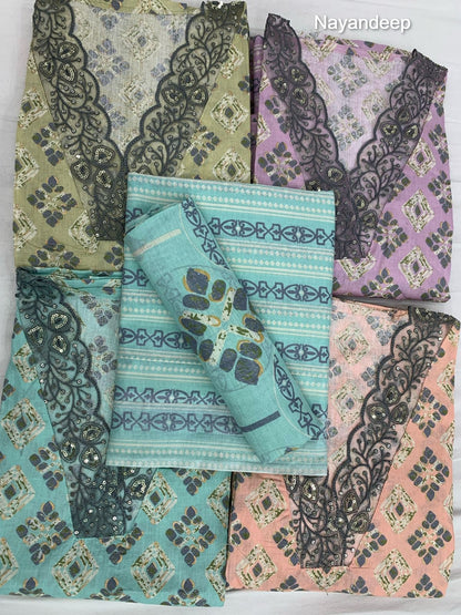 New Tik Tok Nayandeep Cotton Dress Material Wholesaler