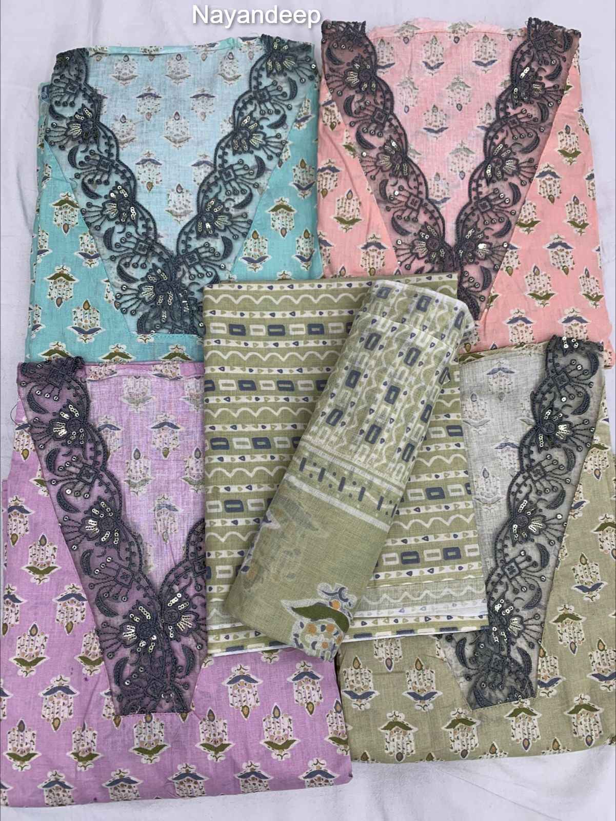 New Tik Tok Nayandeep Cotton Dress Material Wholesaler