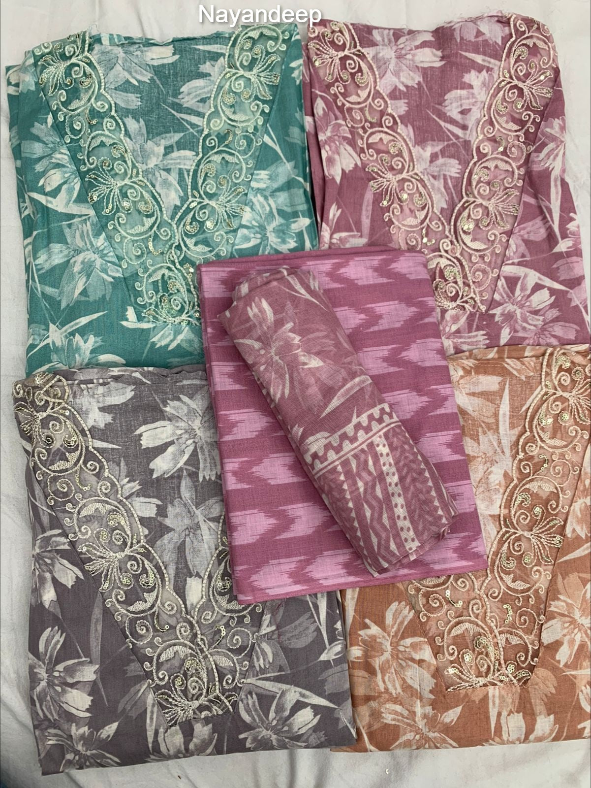 New Tik Tok Nayandeep Cotton Dress Material Wholesaler