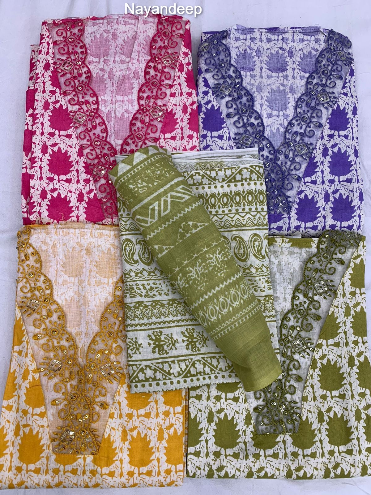 New Tik Tok Nayandeep Cotton Dress Material Wholesaler