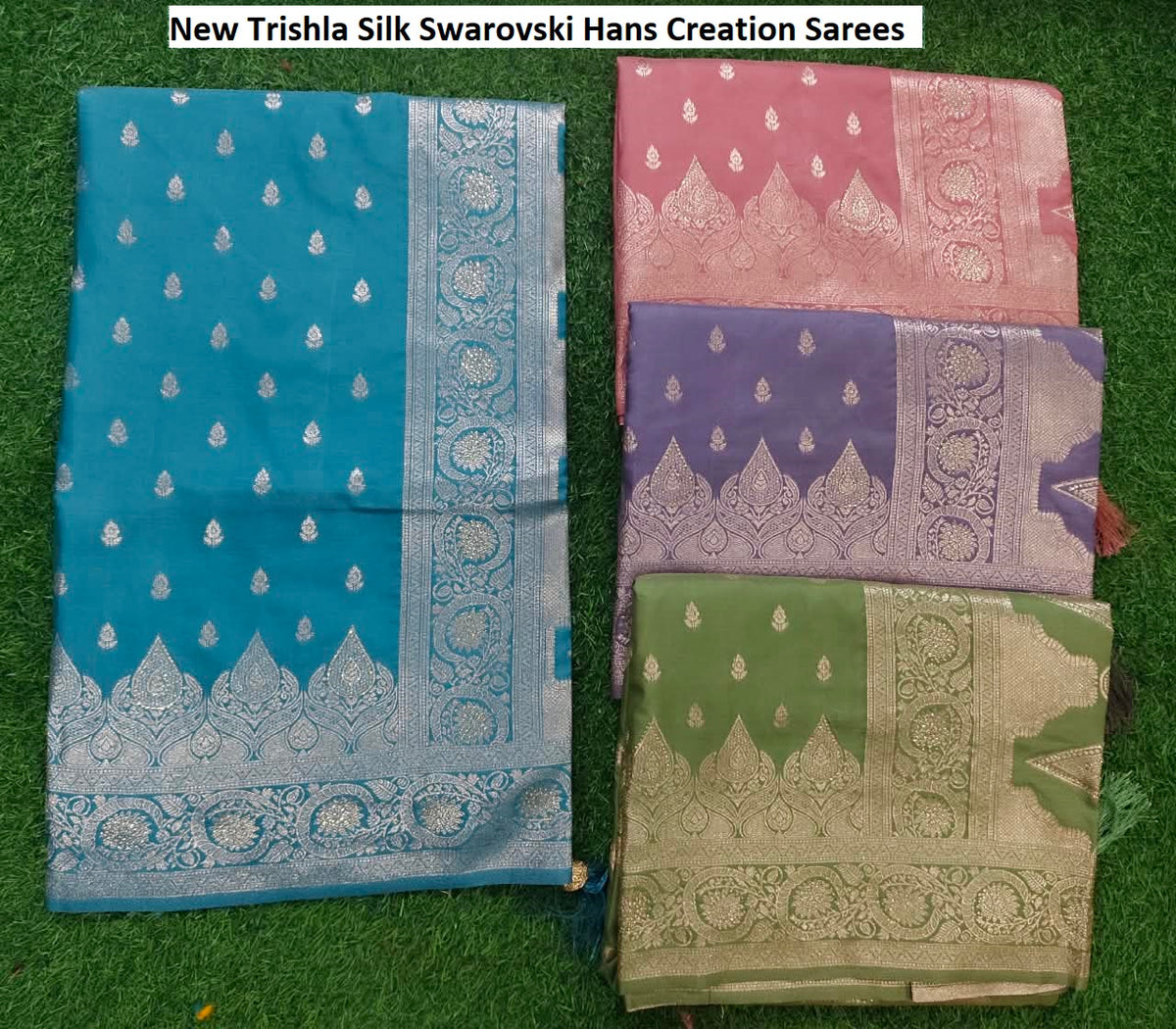 New Trishla Silk Swarovski Hans Creation Sarees Exporter Gujarat
