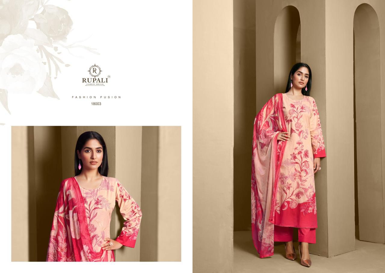 New Ulfat Rupali Cambric Lawn Pant Style Suits Exporter Gujarat
