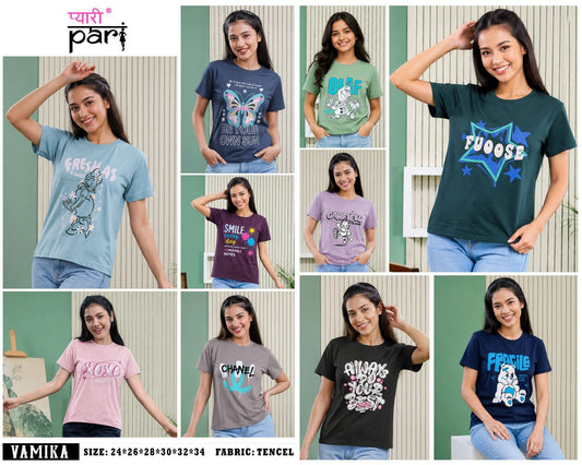 New Vamika Pyari Pari Lycra Tencil Girls Top Manufacturer India