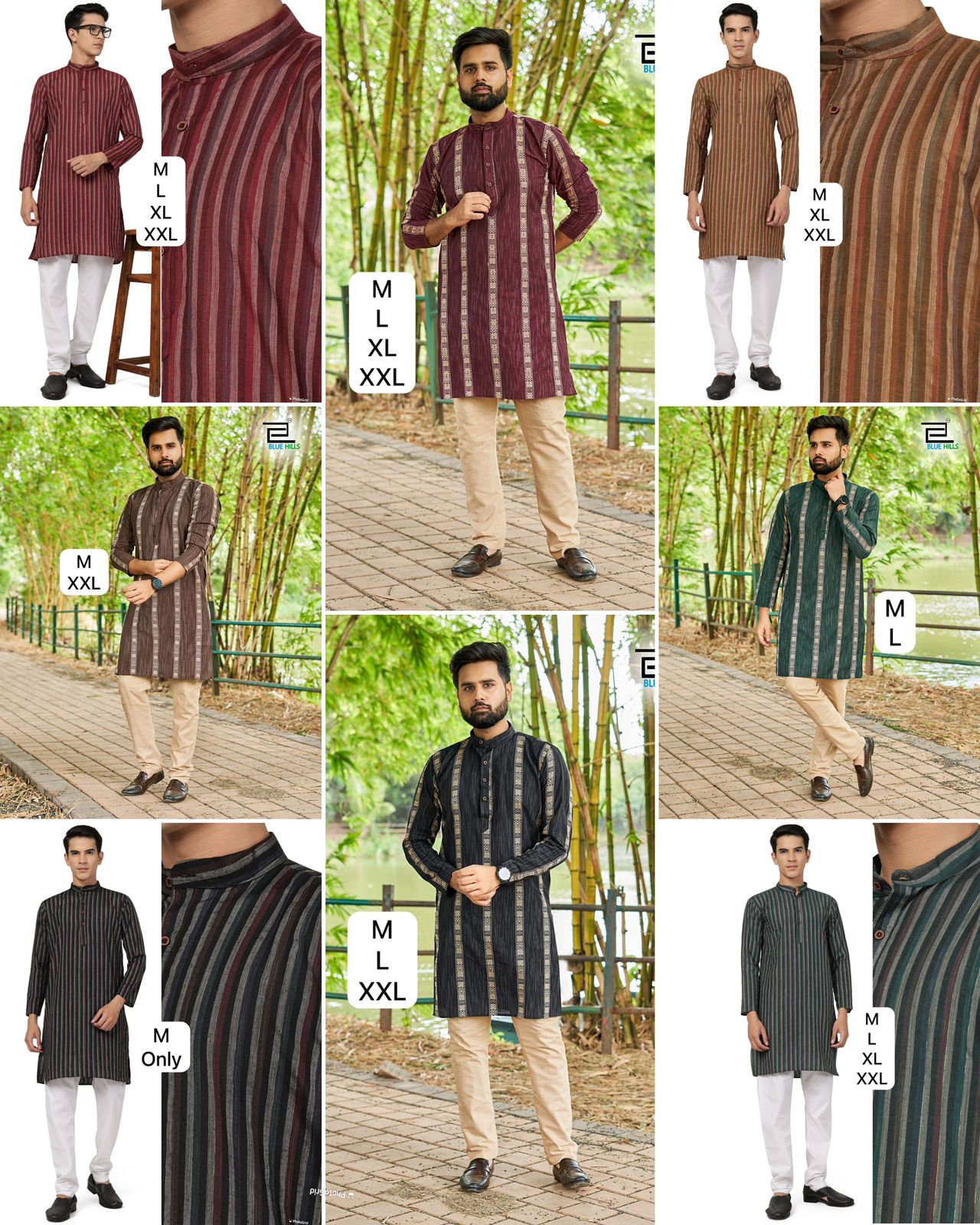 New Vastra Bluehills Pure Cotton Mens Kurta Pajama Exporter