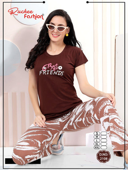 New Vol 1114 Ruchee Fashion Heavy Shinkar Hosiery Pyjama Night Suits Wholesaler India