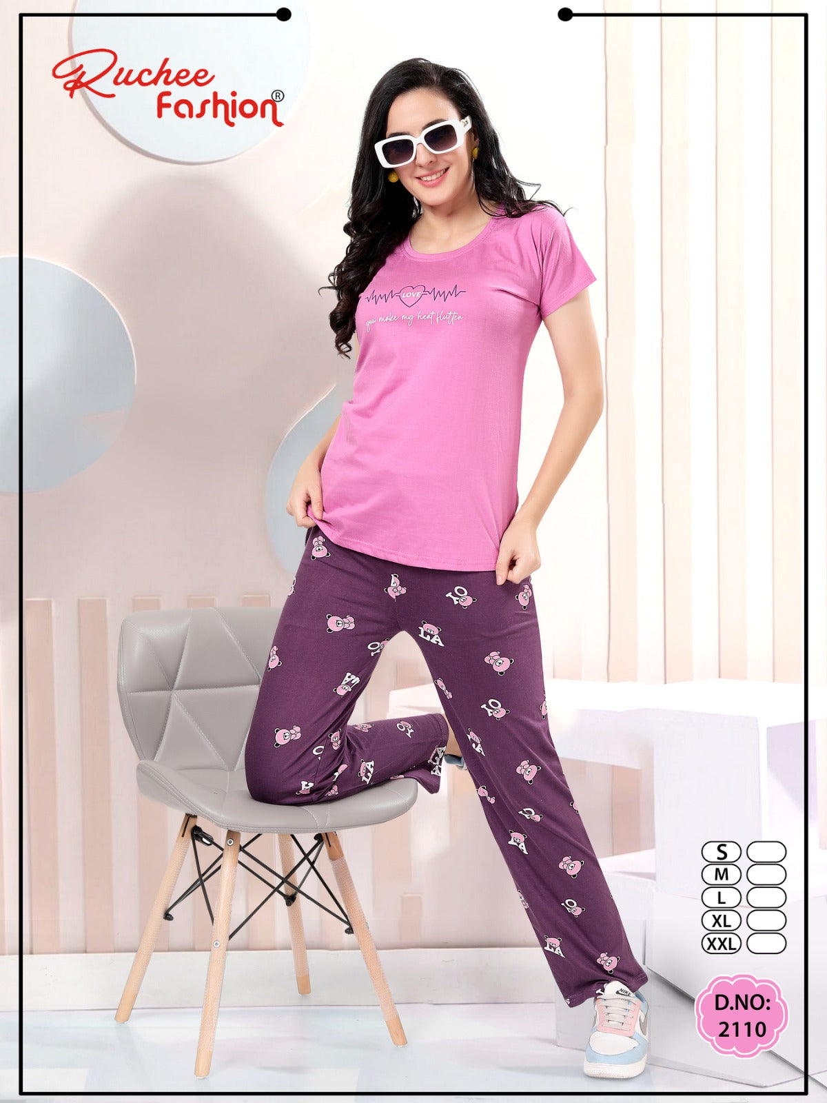 New Vol 1114 Ruchee Fashion Heavy Shinkar Hosiery Pyjama Night Suits Wholesaler India