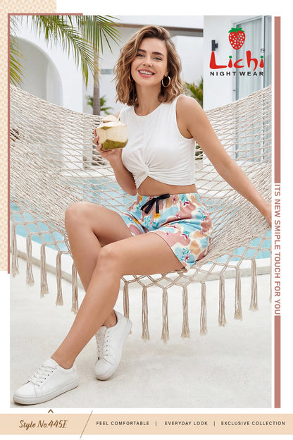 New Vol 445 Lichi Cotton Women Shorts Wholesaler Ahmedabad