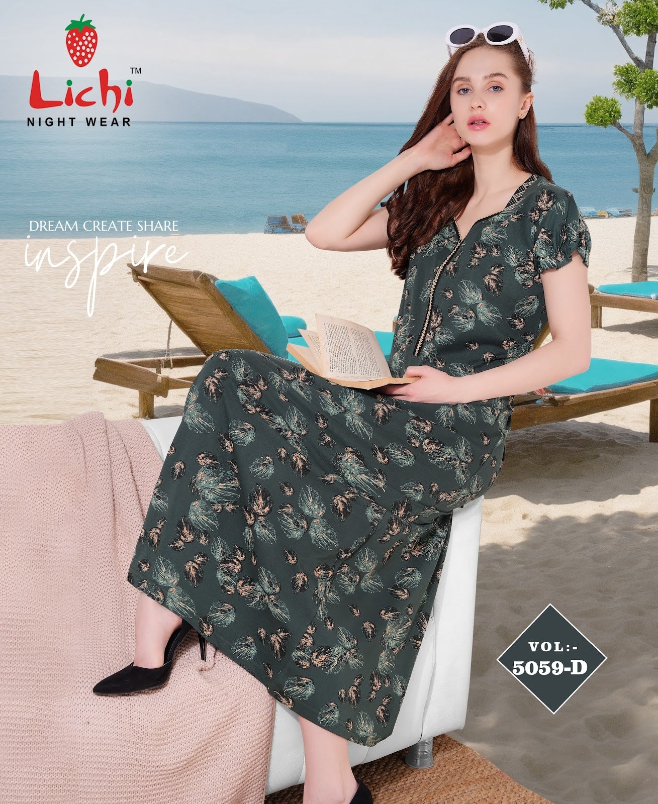 New Vol 5059 Lichi Sinker Night Gowns Wholesaler Gujarat
