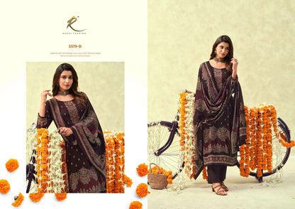 New Winter Andaaz 5519 Rakhi Fashion Bemberg Pashmina Suits Supplier Ahmedabad