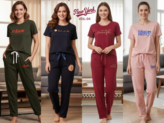 New York Vol 4 Skager Hosiery Pyjama Night Suits Exporter Ahmedabad
