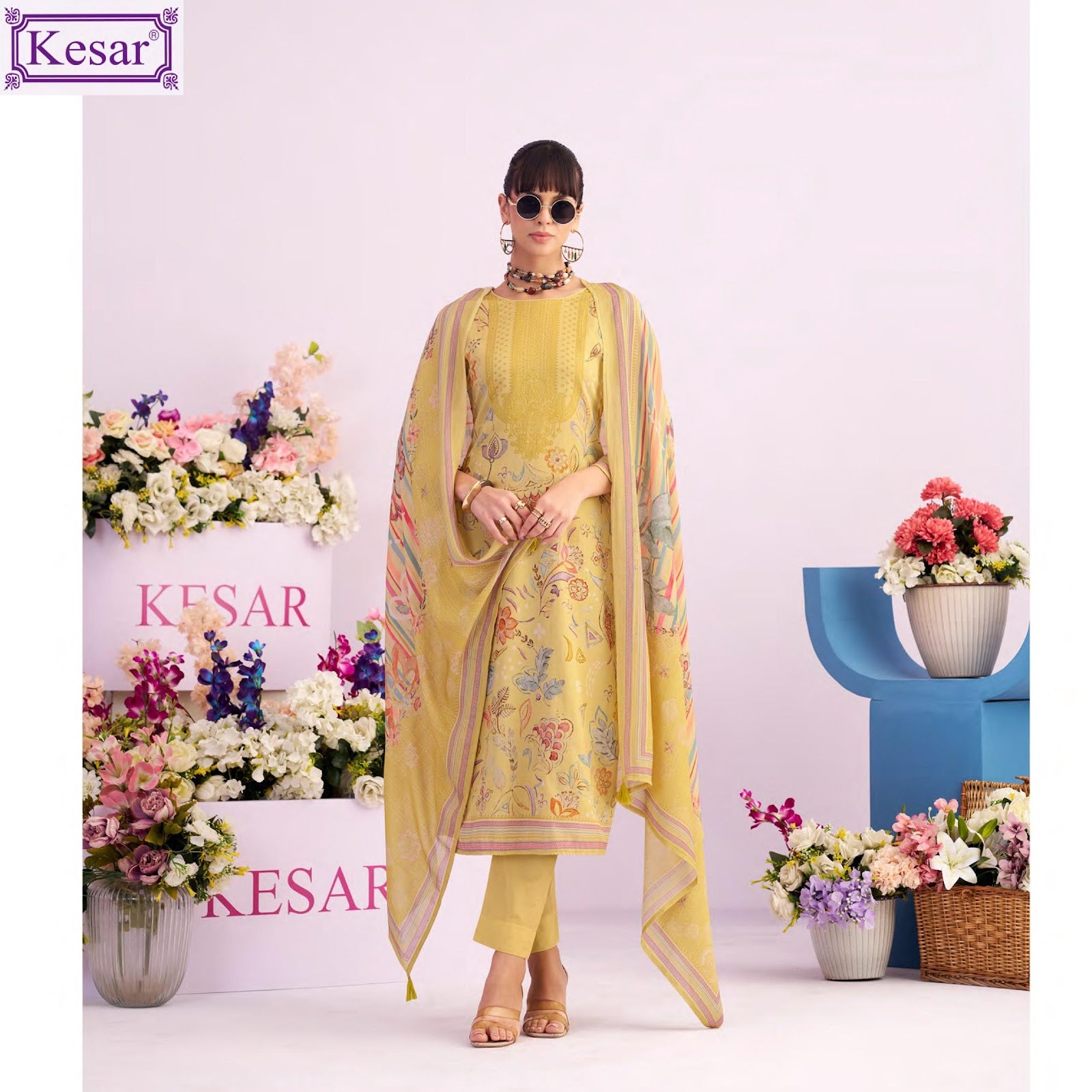 New Zara Kesar Jam Satin Karachi Salwar Suits Supplier Gujarat