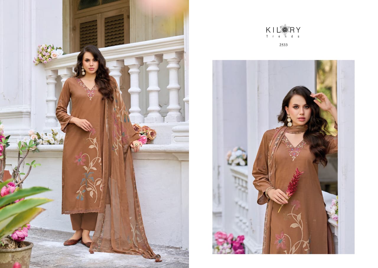 New Zarina Kilory Lawn Cotton Pant Style Suits Wholesaler Ahmedabad