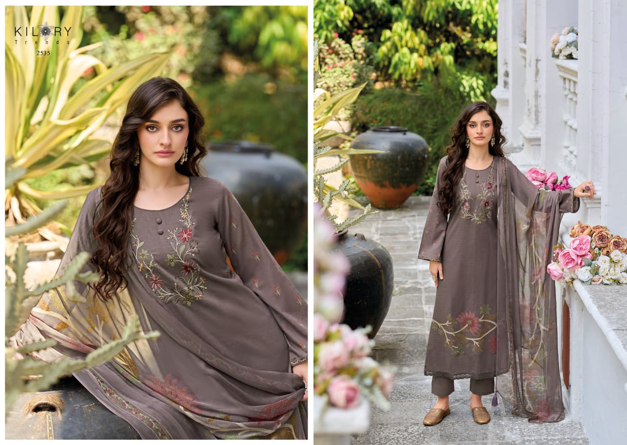New Zarina Kilory Lawn Cotton Pant Style Suits Wholesaler Ahmedabad
