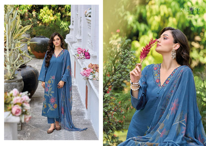 New Zarina Kilory Lawn Cotton Pant Style Suits Wholesaler Ahmedabad