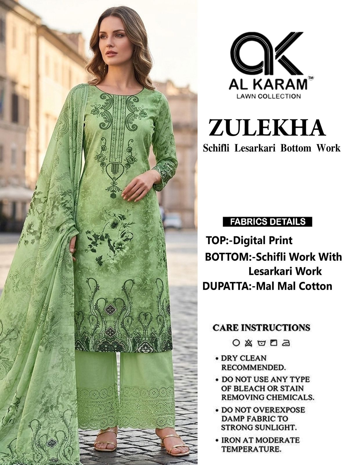 New Zulekha Al Karam Lawn Cotton Karachi Salwar Suits Supplier