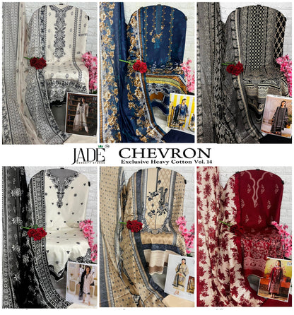 Chevron Vol 14 Exclusive Heavy Cotton Open Images Jade Karachi Salwar Suits Wholesaler India