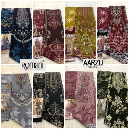 Aarzu Vol 23 Romani Soft Cotton Open picture Karachi Salwar Suits Manufacturer India