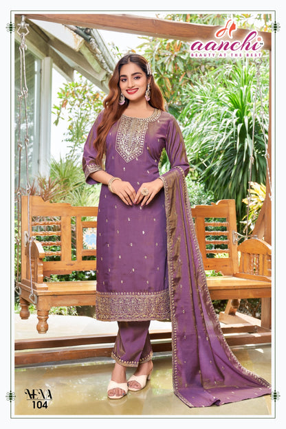 Nexa Aanchi Roman Simmer Readymade Pant Style Suits Supplier India