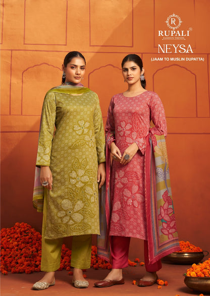 Neysa Rupali Jam Satin Pant Style Suits Manufacturer