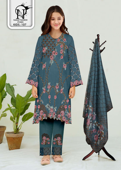 Nfs 107 Naimat Fashion Studio Fox Georgette Girls Pakistani Readymade Suit Supplier Ahmedabad