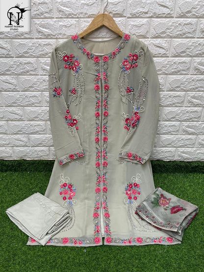 Nfs 1117 Naimat Fashion Studio Georgette Pakistani Readymade Suits Wholesaler Ahmedabad