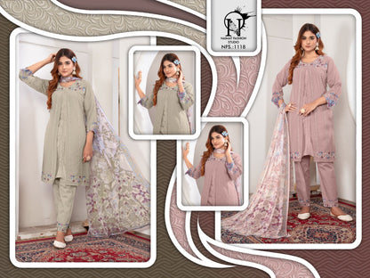 Nfs 1118 Naimat Fashion Studio Georgette Pakistani Readymade Suits Wholesaler