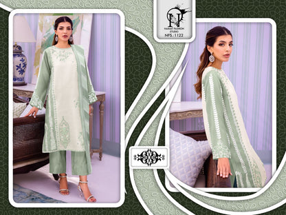Nfs 1122 New Colour Naimat Fashion Studio Georgette Pakistani Readymade Suits Wholesaler Ahmedabad